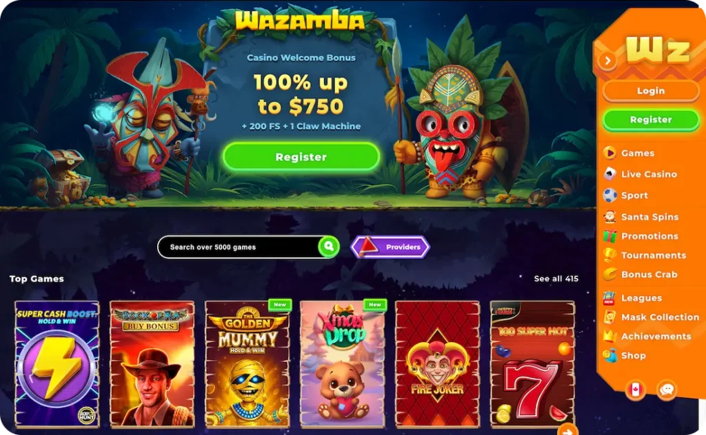 wazamba casino site